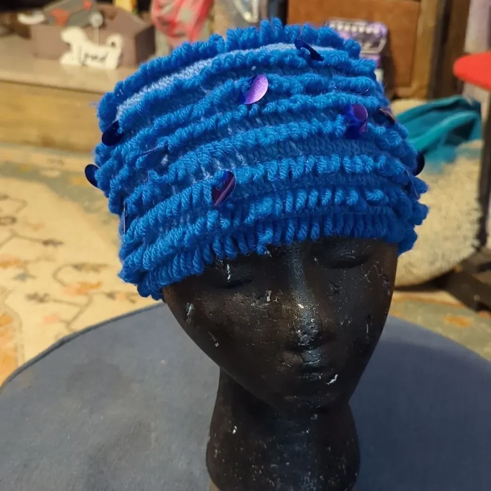 Vintage Crochet & knit cloche Hat - Picture 2 of 6